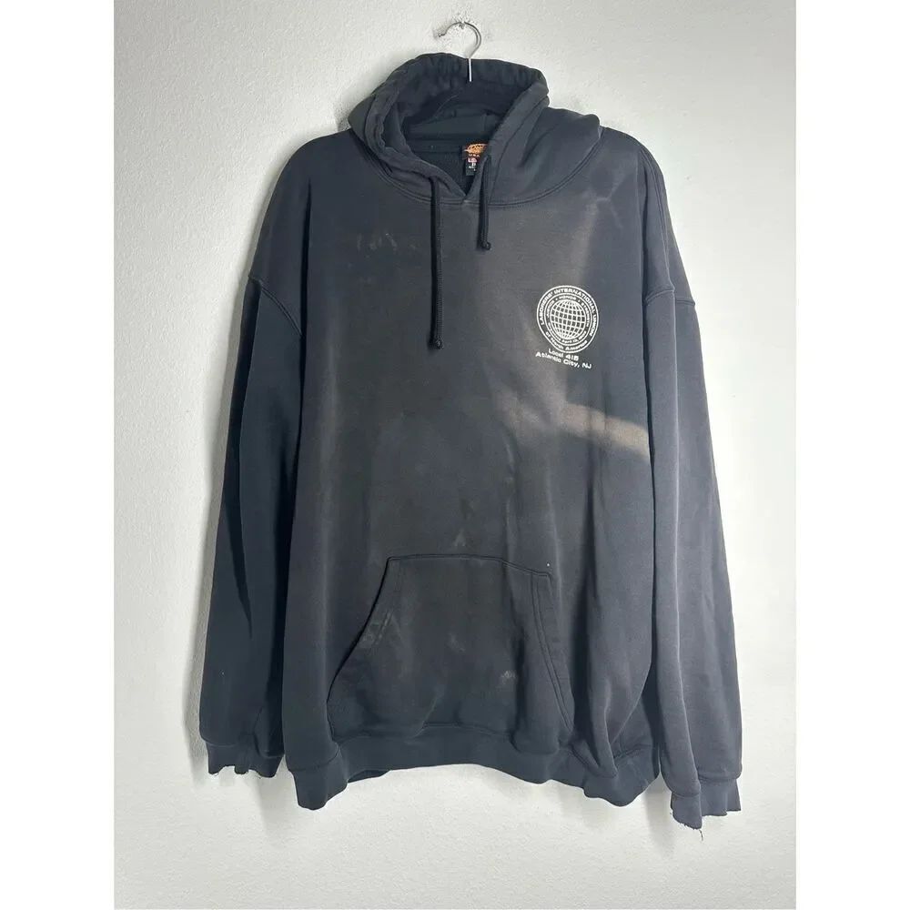 Vintage Rare The Frank Doolittle Men’s Discoloured Hoodie Black Sz 2XL See Note